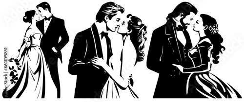 Three couples in love