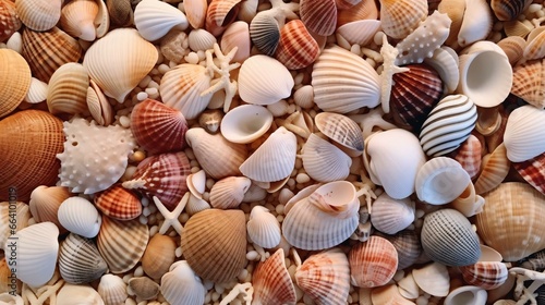 a pile of different shells photo