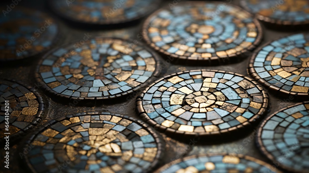 a close-up of a mosaic