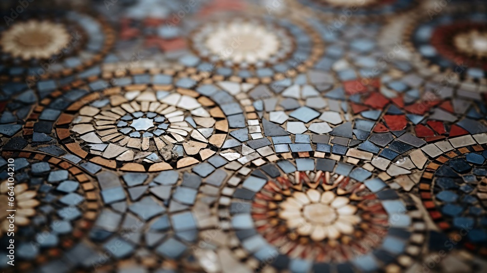 a close up of a mosaic a close up of a mosaic