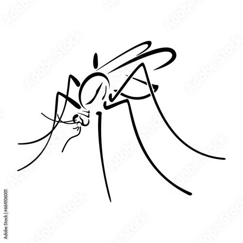 vector illustration of a cartoon mosquito