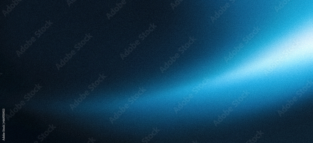 Light blue ray dark blue background grainy gradient noise texture banner design