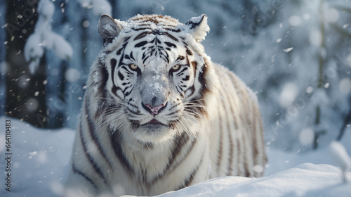 siberian tiger in snow