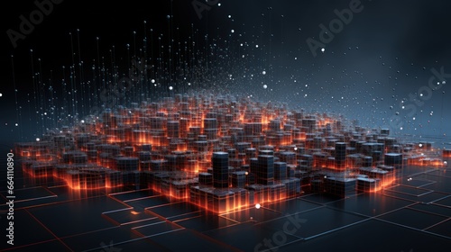 Architecture Particle Visualization in IT Technology