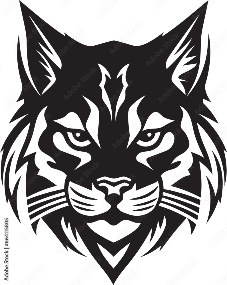 Bobcat Vector Design A Wild Predator Animal in a Vector Design Format Bobcat Wild Predator Animal Vector Design A Fierce and Beautiful Wild Cat