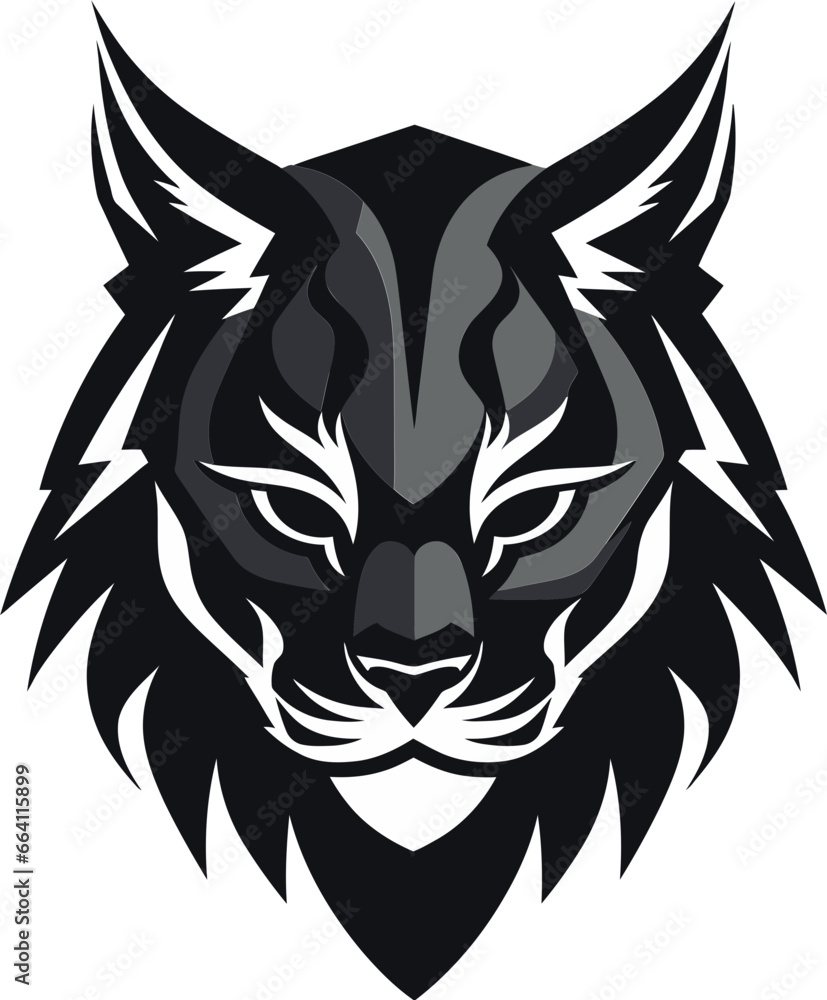 Bobcat Vector Design A Fierce and Beautiful Wild Cat Vector Bobcat A Wild Predator Animal in a Vector Illustration Format