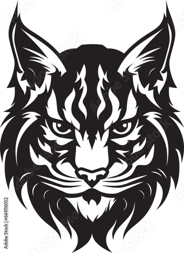 Fototapeta Naklejka Na Ścianę i Meble -  Bobcat Vector Design A Wild Predator Animal in Vector Art Format Bobcat Vector A Feral Cat with a Wild Heart