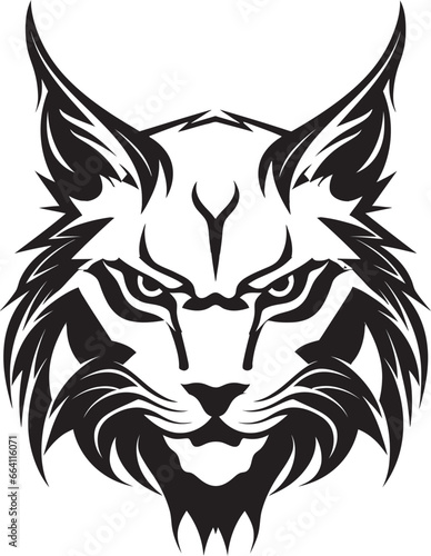 Fototapeta Naklejka Na Ścianę i Meble -  Bobcat Vector Design A Feral Cat with a Wild Heart Bobcat Vector A Wild Predator Animal in Vector Design Format