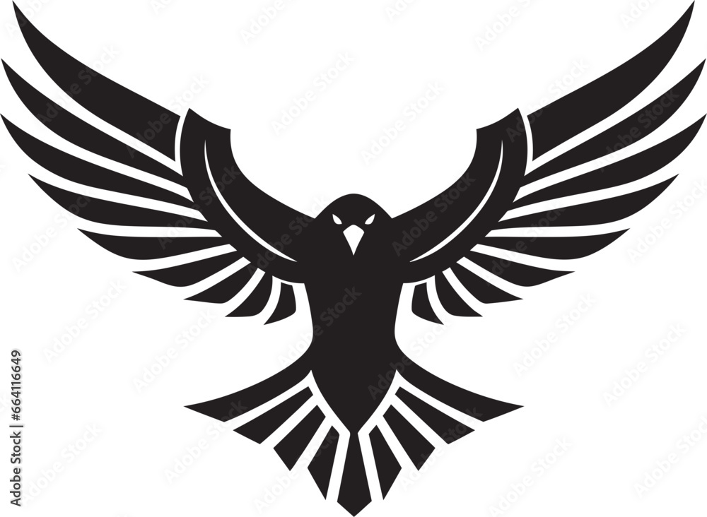Obraz premium Black Falcon A Vector Logo Design for a Business Thats Got Style Black Falcon A Vector Logo Design for a Brand Thats One of a Kind
