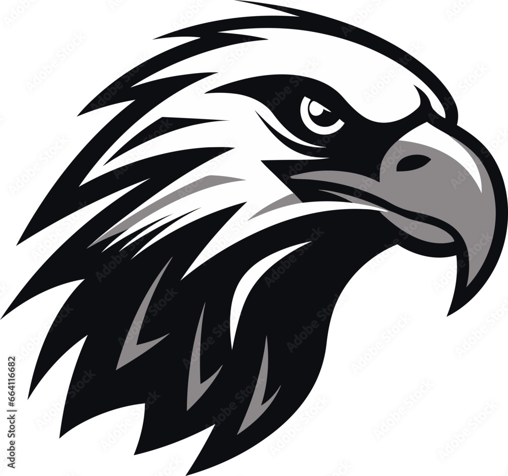 Obraz premium Black Falcon A Vector Logo Design for a Brand Thats Bold, Bold, Bold Black Falcon A Vector Logo Design for a Business Thats Got Style