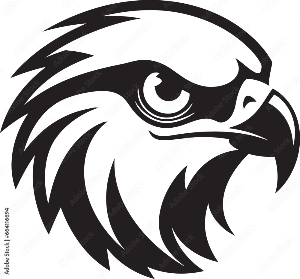 Naklejka premium Black Falcon A Vector Logo Design for a Brand Thats Bold and Confident Black Falcon A Vector Logo Design for a Business Thats Got What It Takes