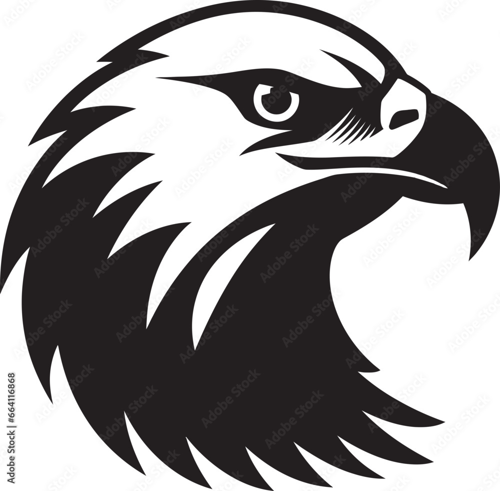 Obraz premium Black Falcon A Vector Logo Design for a Business Thats Ready to Strike Black Falcon A Vector Logo Design for a Brand Thats Sharp and Precise
