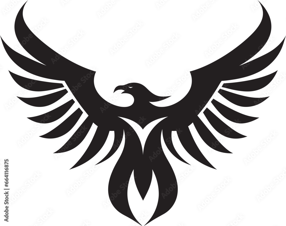 Obraz premium Black Falcon A Vector Logo Design for a Business Thats Got What It Takes Black Falcon A Vector Logo Design for a Brand Thats Made to Last