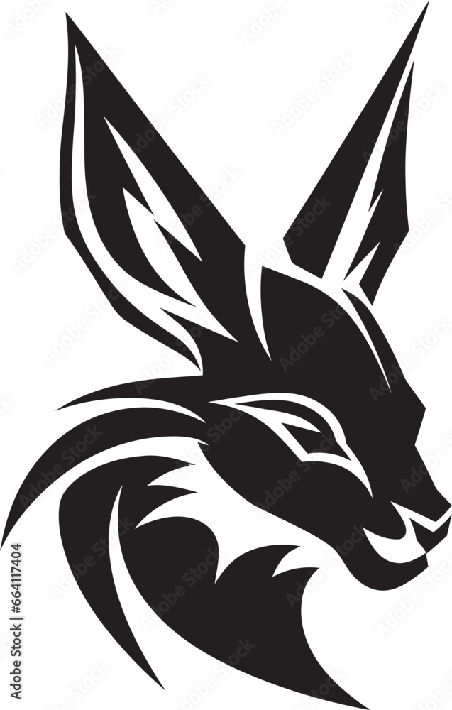 Obraz premium Black Hare Vector Logo A Bold and Striking Logo for Your Company Black Hare Vector Logo A Modern and Sophisticated Logo for Your Organization