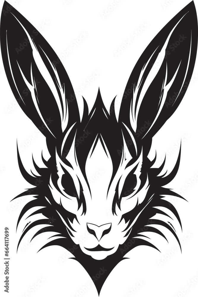 Fototapeta premium Black Hare Vector Logo A Dynamic and Engaging Logo for Your Business Black Hare Vector Logo A Refined and Polished Logo for Your Company