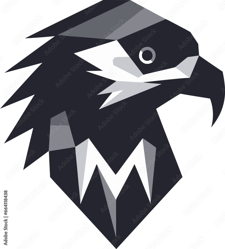 Fototapeta premium Predator Hawk A Black Vector Logo for the Feared Black Hawk Predator Logo A Vector Logo for the Revered