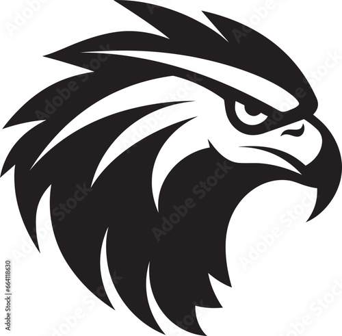 Black Hawk Predator Logo A Vector Logo for the Unconquerable Predator Hawk A Black Vector Logo for the Apex Predator