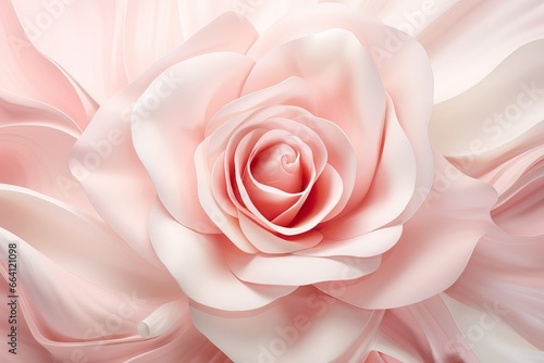 Pale pink white rose flower. Macro floral background. Wedding decoration. Backdrop for greeting card, print, banner for valentine day, mother and women day