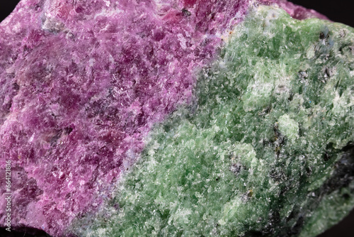 Obraz na plátne Closeup Ruby Zoisite (Anyolite), mined in Tanzania