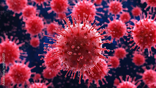 Dangerous virus, microscope view. © John_Doo78
