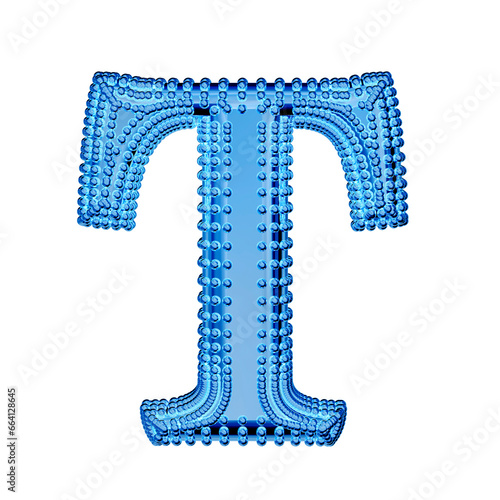 Wallpaper Mural Small spheres on the blue ice symbol. letter t Torontodigital.ca