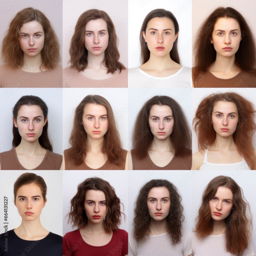 portrait women with straight hair of all shades portrait women with straight hair of all shades
