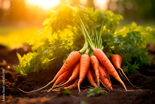 A good harvest of carrots. Growing carrots. Farm and field. Harvested agricultural crops.