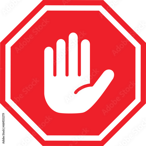 do not enter sign vector.vector stop sign icon. No sign, red warning isolated 