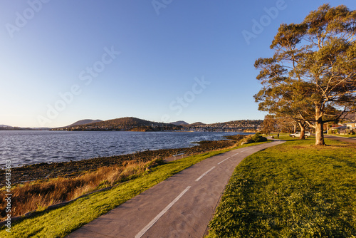 Obraz na plátne Clarence Foreshore in Hobart Tasmania Australia