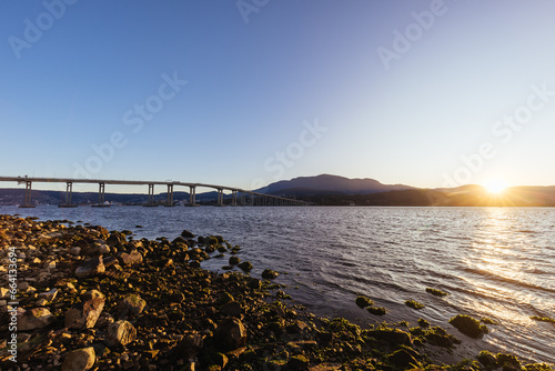 Obraz na plátne Tasman Bridge in Hobart Tasmania Australia