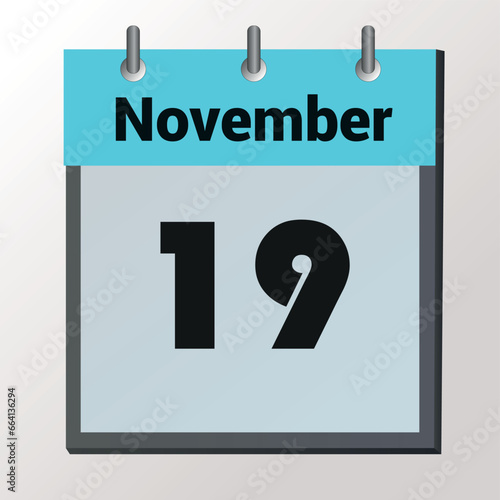 19 November text, Calendar