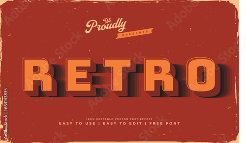 vintage retro editable text effect alphabet font typography typeface