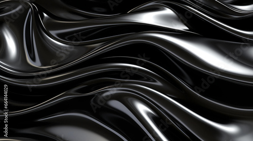milky black chrome silver texture liquid plastic