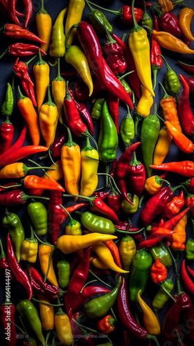 different chili peppers