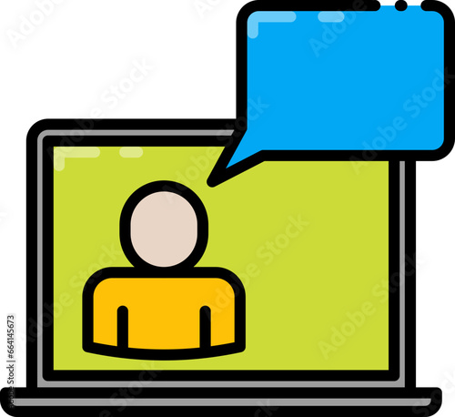 Laptop vlog icon