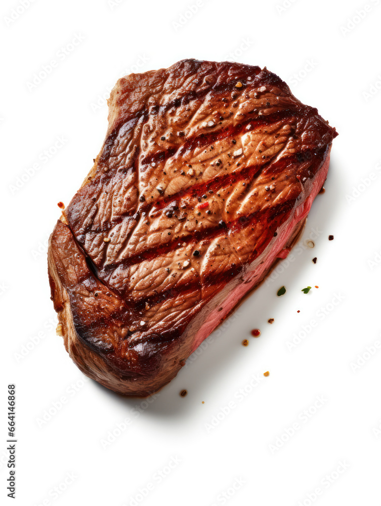 Fototapeta premium Steak Studio Shot Isolated on Clear Background, Food Photography, Generative AI