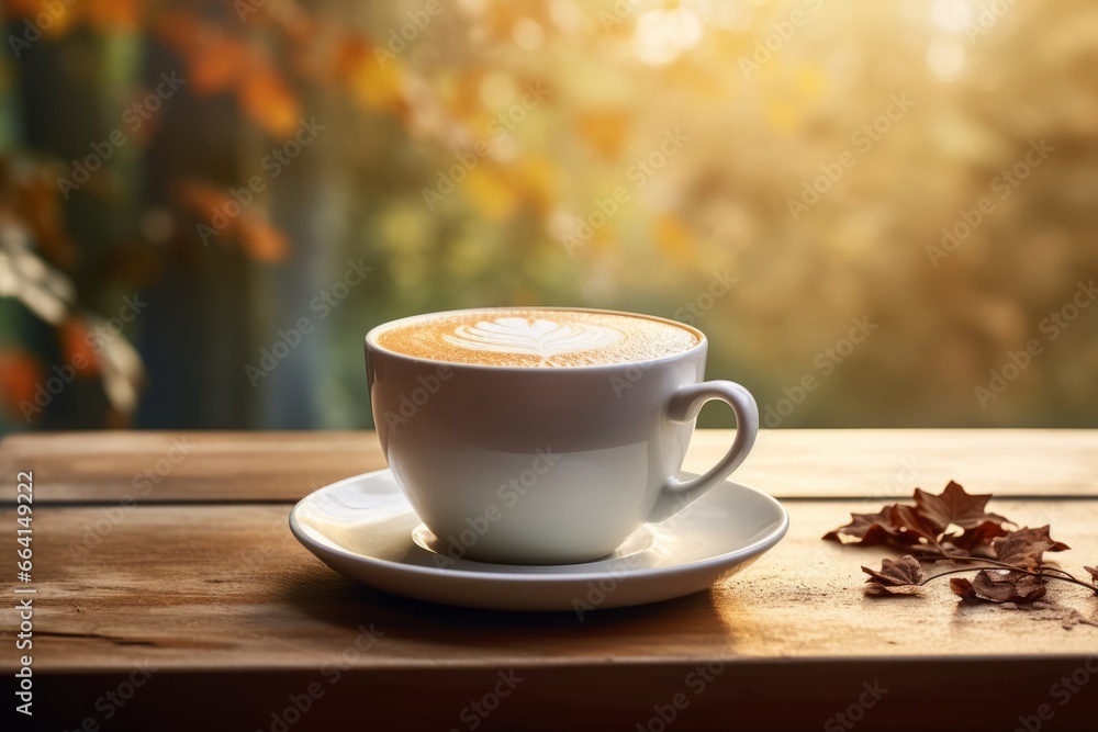Warm and Cozy London Fog (Earl Grey Latte) Served in a White Ceramic Cup on a Rustic Wooden Table, Illuminated by Soft Morning Light Warm and Cozy London Fog (Earl Grey Latte) Served in a White Ceramic Cup on a Rustic Wooden Table, Illuminated by Soft Morning Light