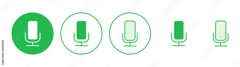Microphone icon set. karaoke icon vector Microphone icon set. karaoke icon vector