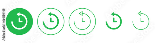 History icon set. recent event history