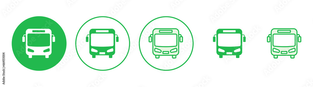 Bus icon set. bus vector icon Bus icon set. bus vector icon