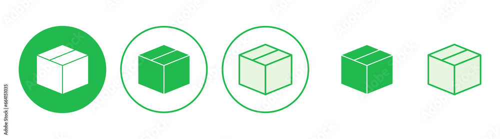 Box icon set. box vector icon, package, parcel Box icon set. box vector icon, package, parcel