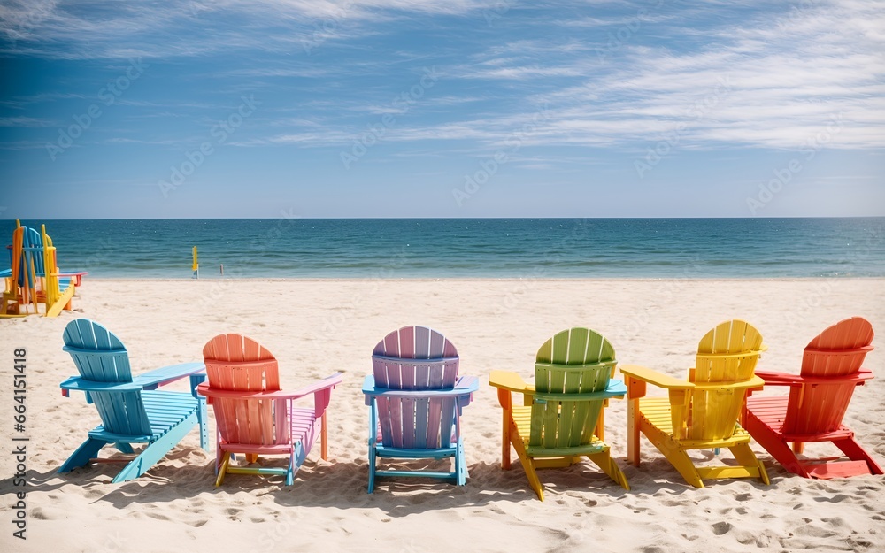 Adirondack Beach Chairs with different colors Adirondack Beach Chairs with different colors