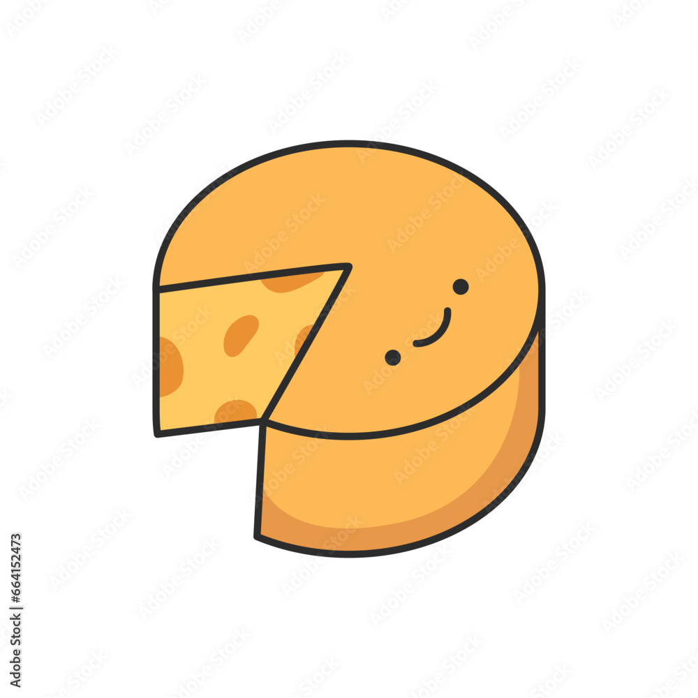Cheese icon in flat style isolated on white background. Vector illustration. Cheese icon in flat style isolated on white background. Vector illustration.
