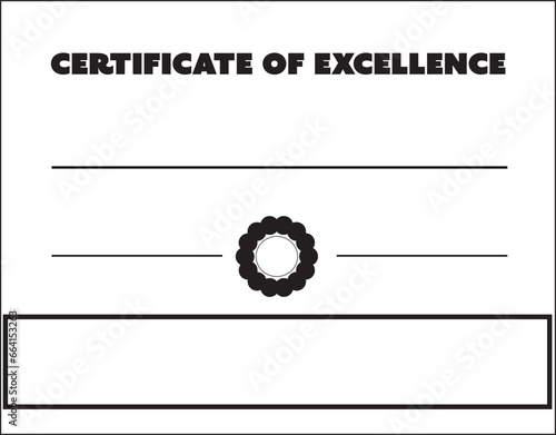 Digital png illustration of certificate of excellence text on transparent background
