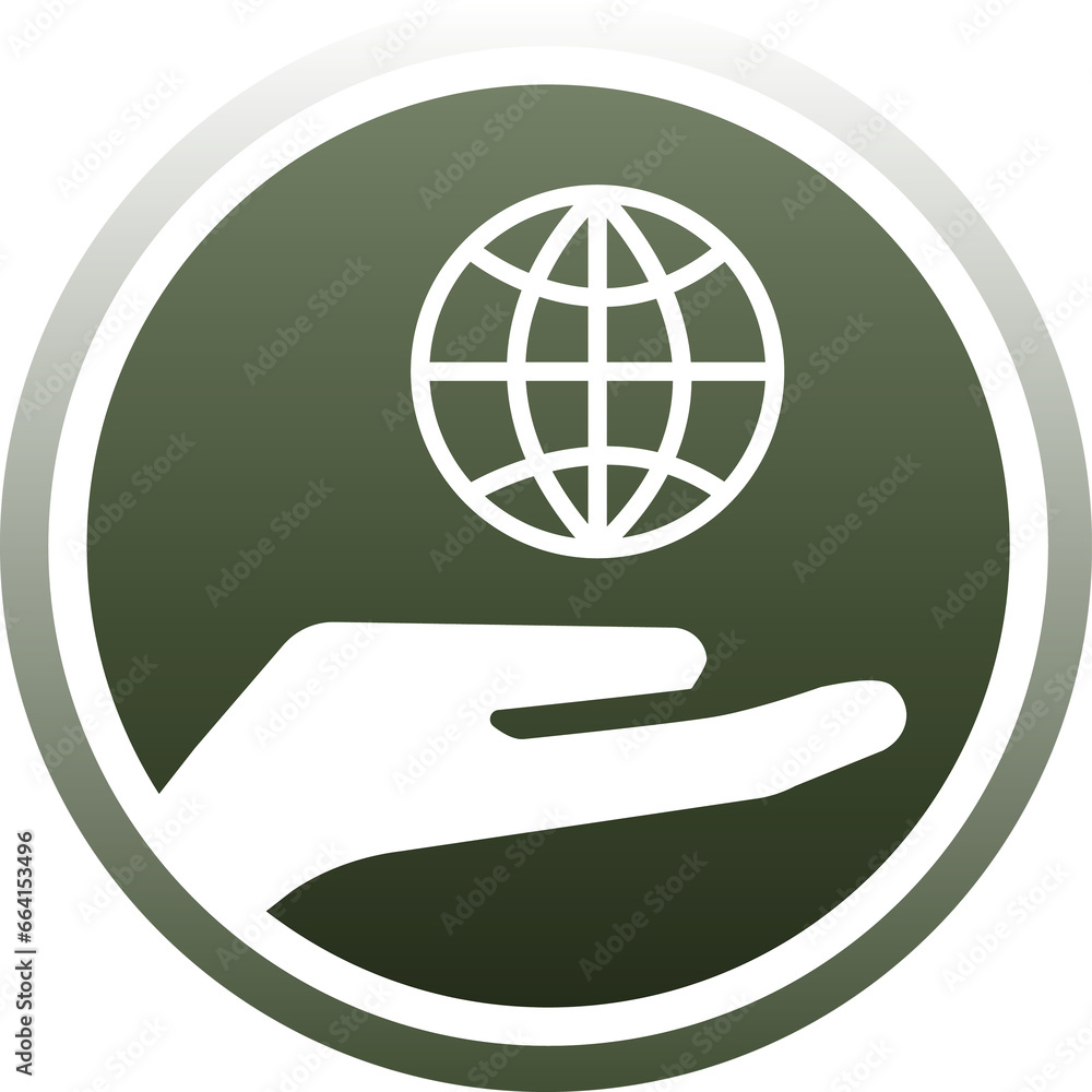 Digital png illustration of hand with globe symbol on transparent background Digital png illustration of hand with globe symbol on transparent background