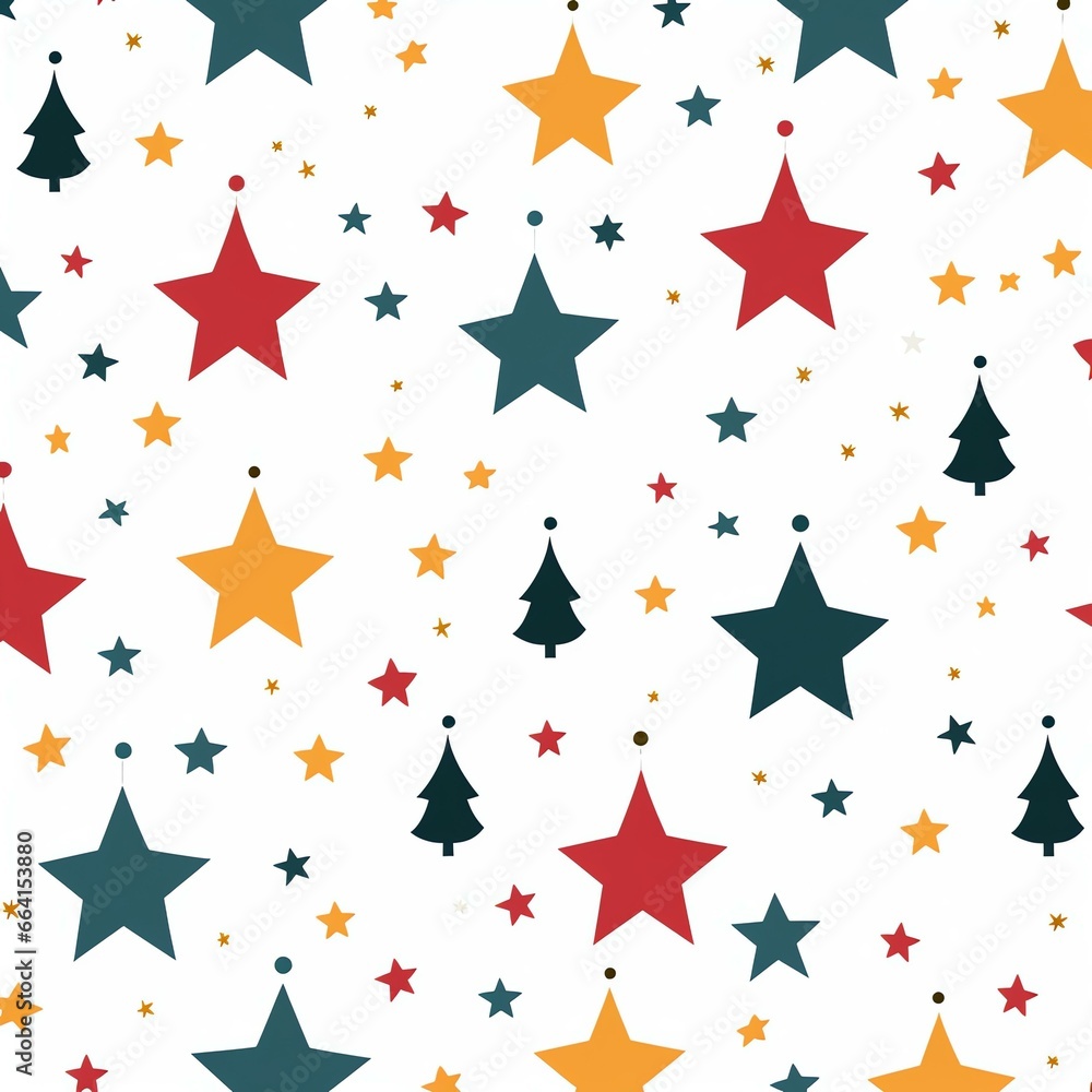 Festive Christmas Seamless Pattern Illustration Festive Christmas Seamless Pattern Illustration