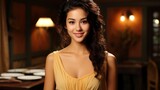 Portrait Beautiful Young Asian Woman Smile, Background Image ,Desktop Wallpaper Backgrounds, Hd