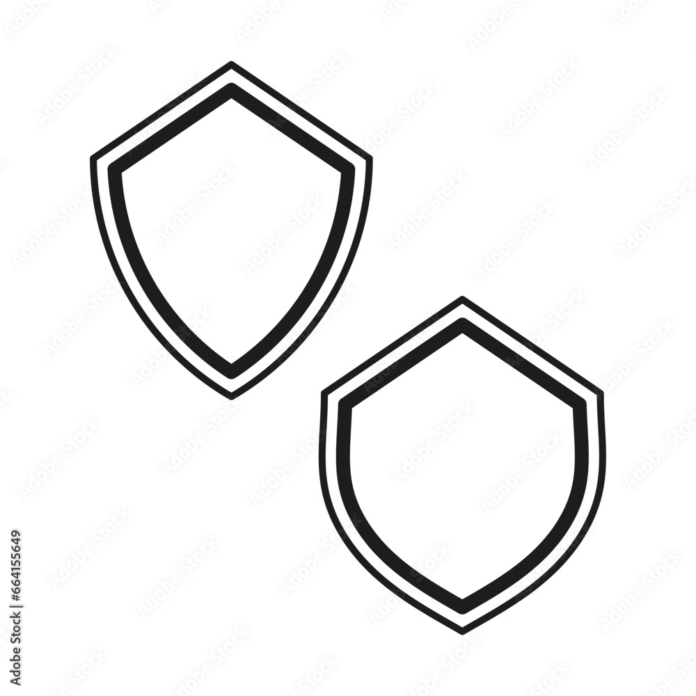 Shield icon. Vector illustration. EPS 10. Shield icon. Vector illustration. EPS 10.
