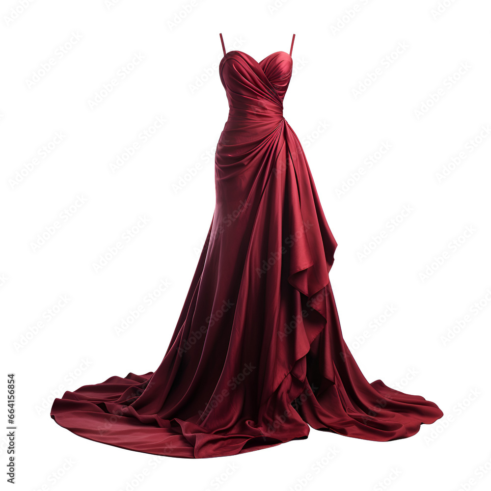 Naklejka premium red dress isolated on white