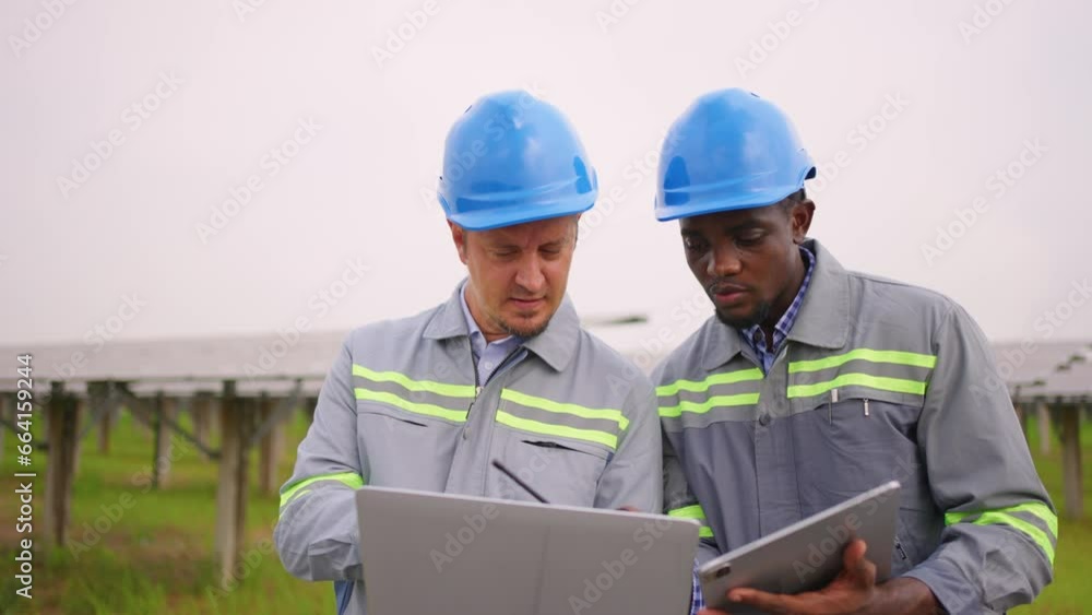 Professional engineer work to maintenance of photovoltaic panel system. Professional engineer work to maintenance of photovoltaic panel system.